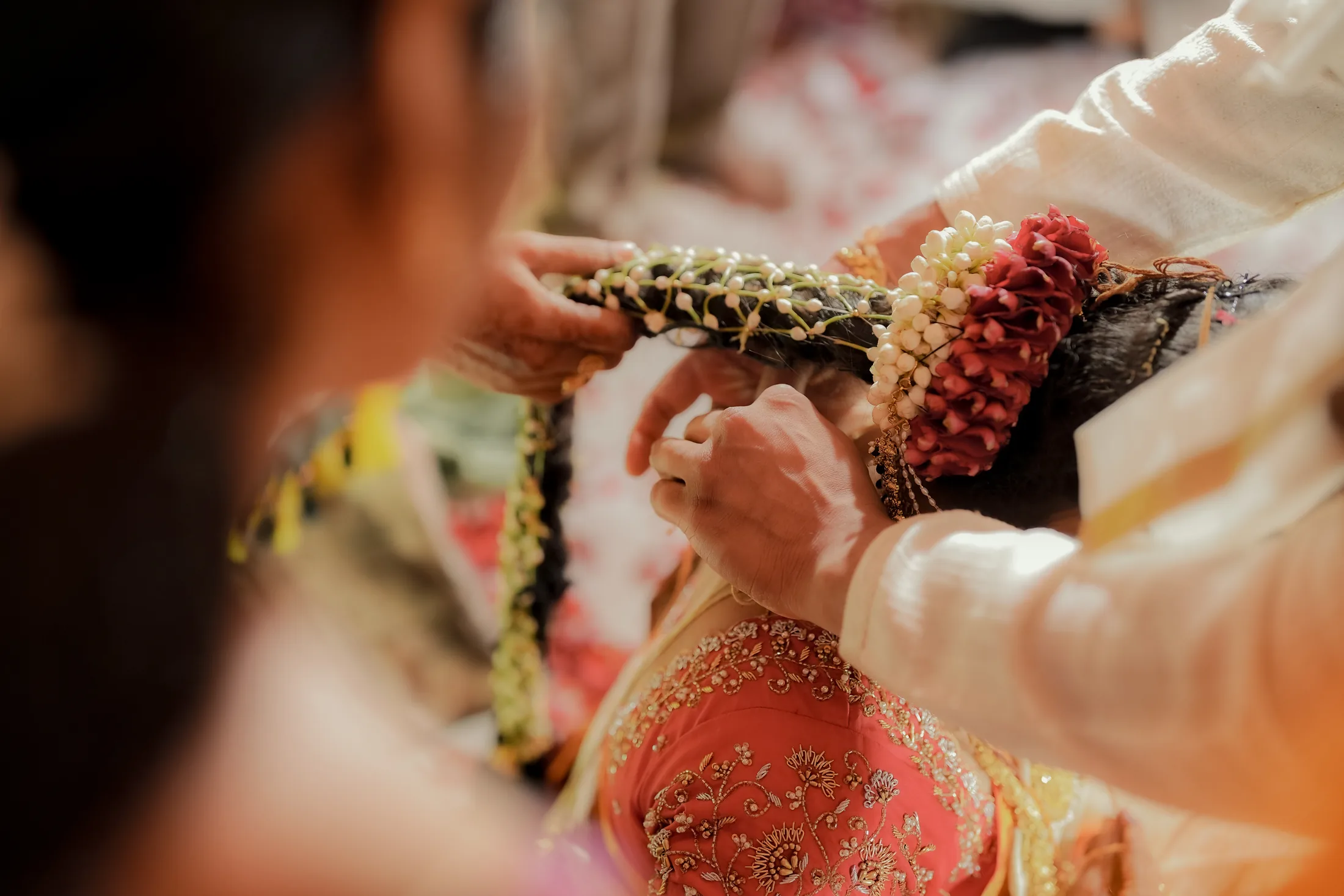 Hands during a wedding ritual