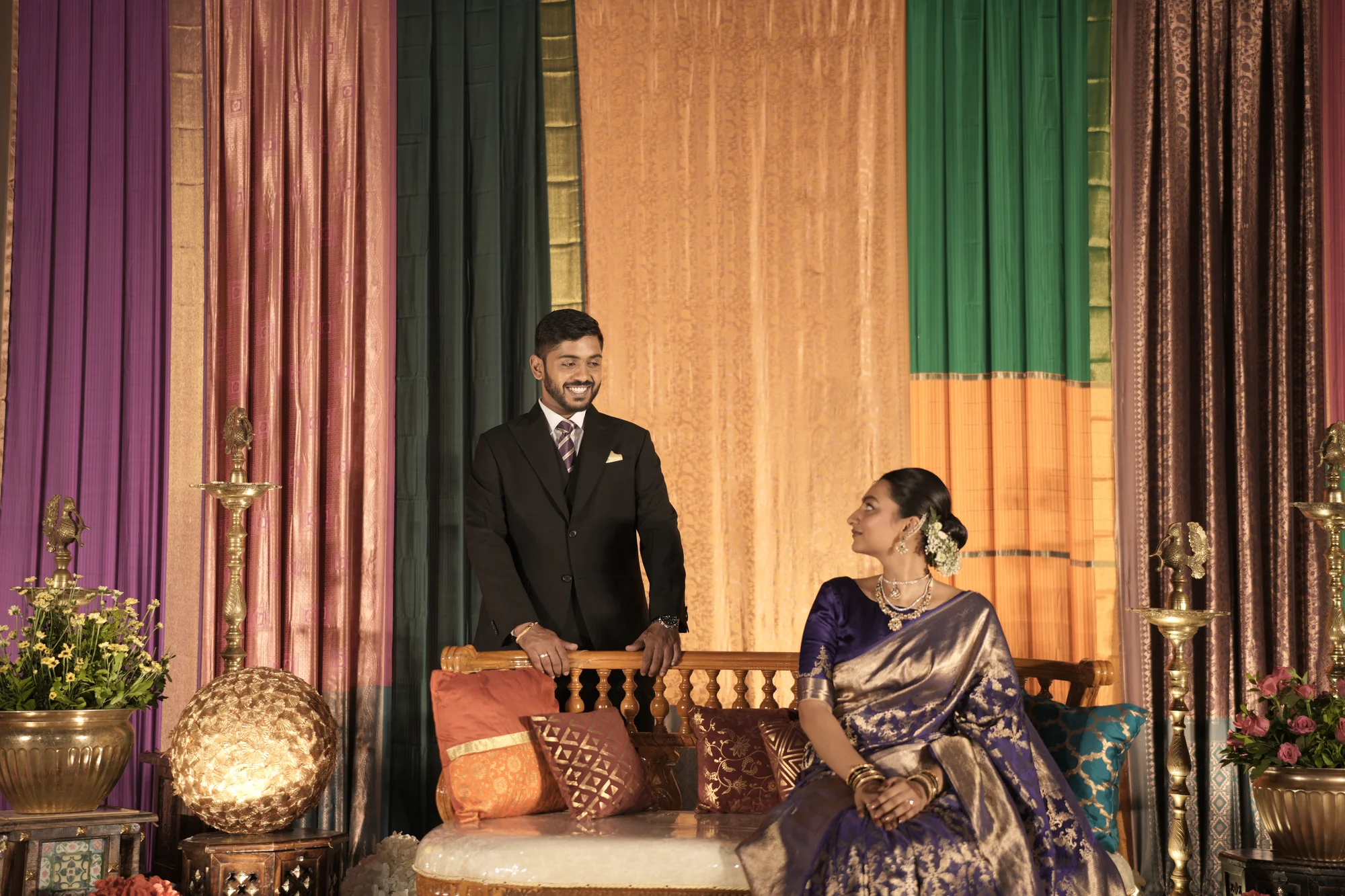 A couple at their wedding celebration
