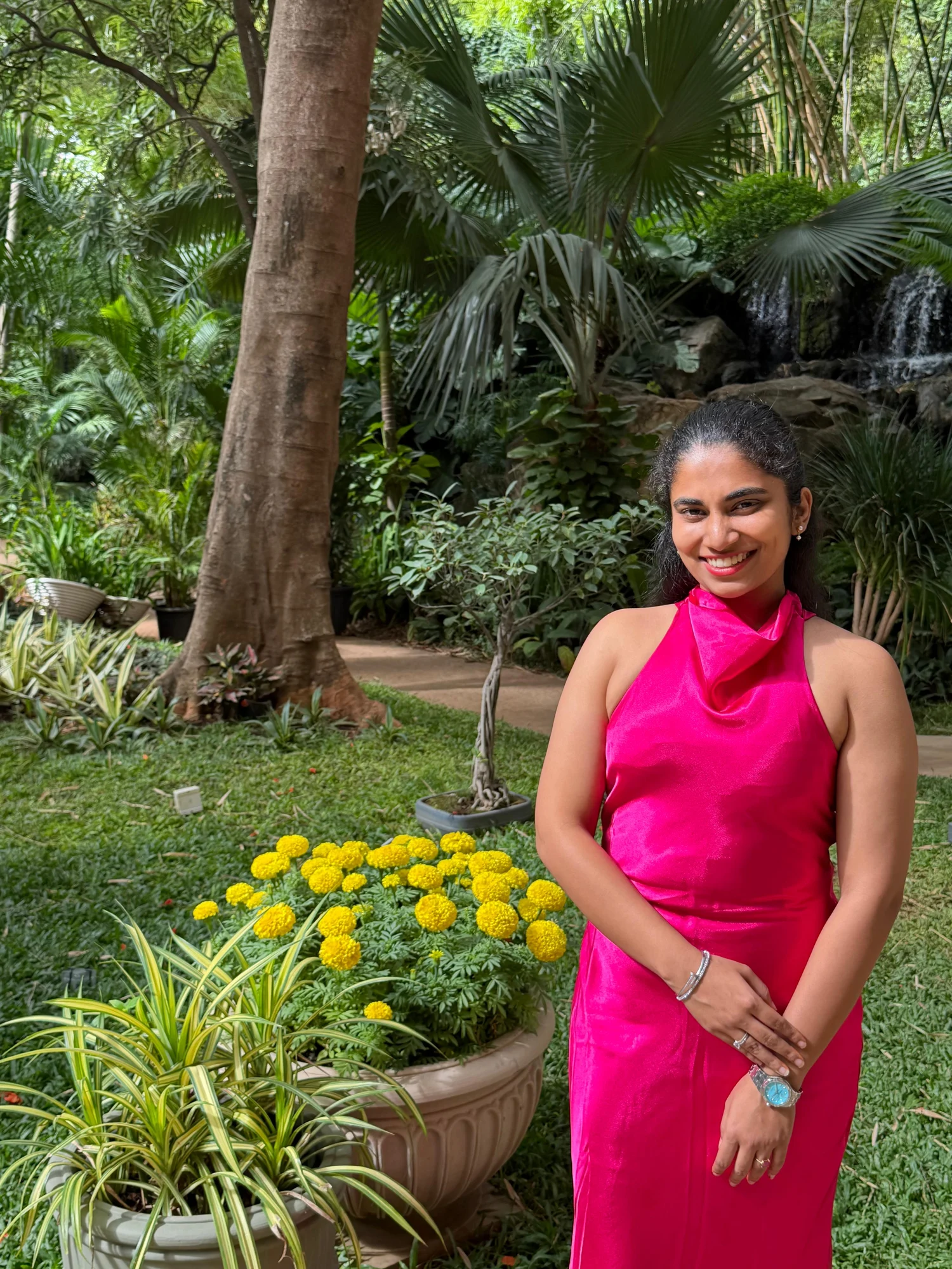 ARTHA Studios co-founder in a garden